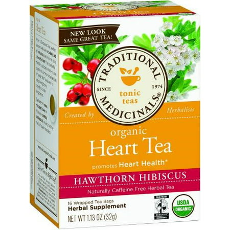 Hewthorn organique avec Hibiscus TRADITIONAL MEDICINALS 16 sachet de thé
