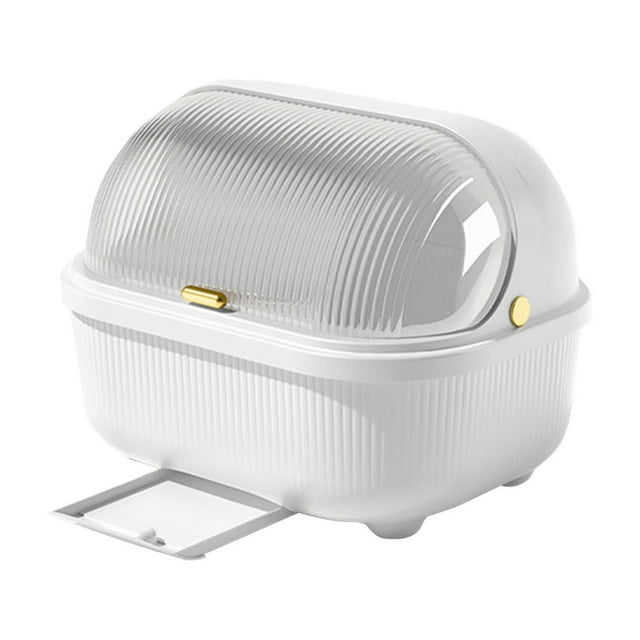 Birdeem Kitchen Drainage Dish Rack with Lid Chopsticks Storage Box Household Floor Dish Drainer