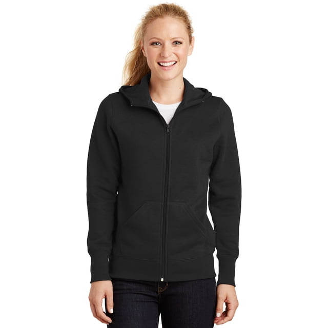 Chaqueta polar con capucha y cremallera completa para mujer Sport-Tek®. L265 Negro XS deporte-tek L265