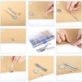 thumbnail image 4 of Juego de remaches de cuero 360 con remaches de doble tapa, de metal tubular, 3 tamaños, con alicates de perforación, 3 piezas y kit de herramientas de ajuste para reparación de decoración, 4 of 5