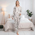 thumbnail image 5 of Loritta Secret 2 Pieces Womens Pajamas Sets Comfy Printed Loungewear Sets Woman with Pockets,S-2XL, 5 of 6