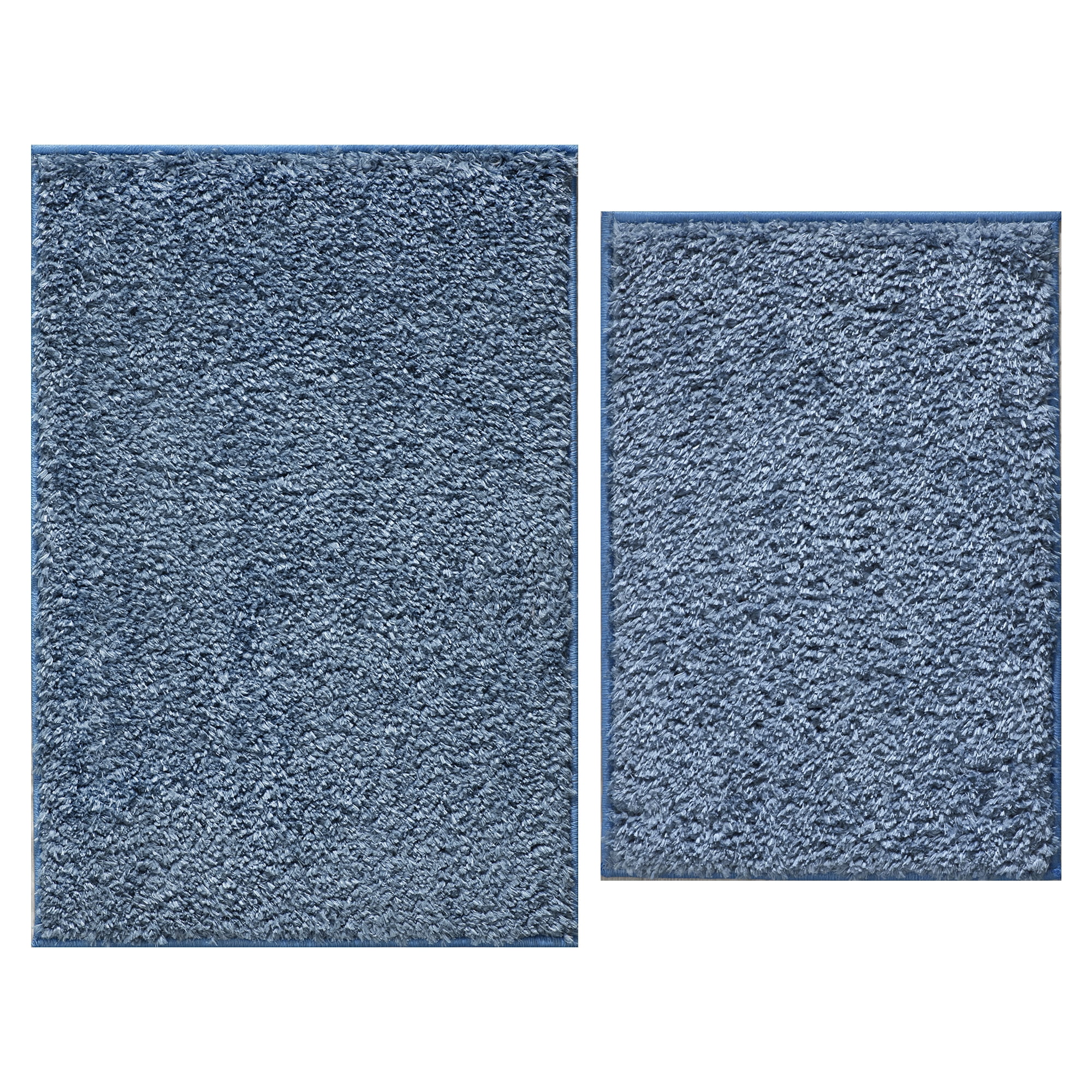 EUCH Non-slip Rubber Backing Carpet Kitchen Mat Doormat Runner Bathroom Rug 2 Piece Sets,15x47+15x23 coffee bean 