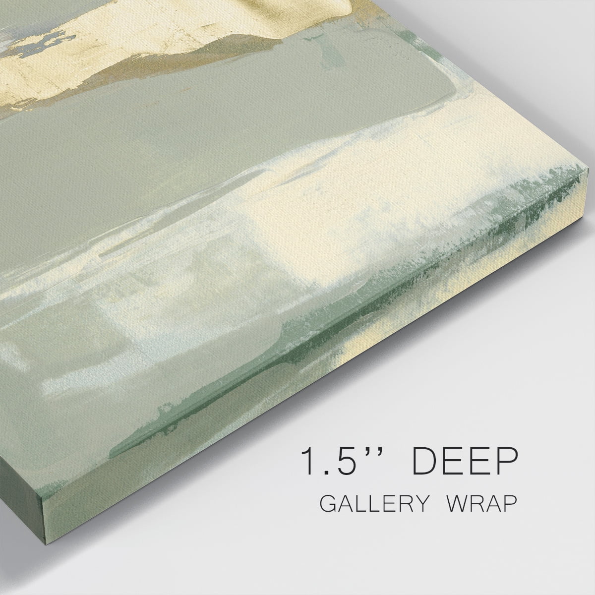 Wexford Home Sage & Gold Swipe VI-Premium Gallery Wrapped Canvas, 10" x 10" - Ready to Hang