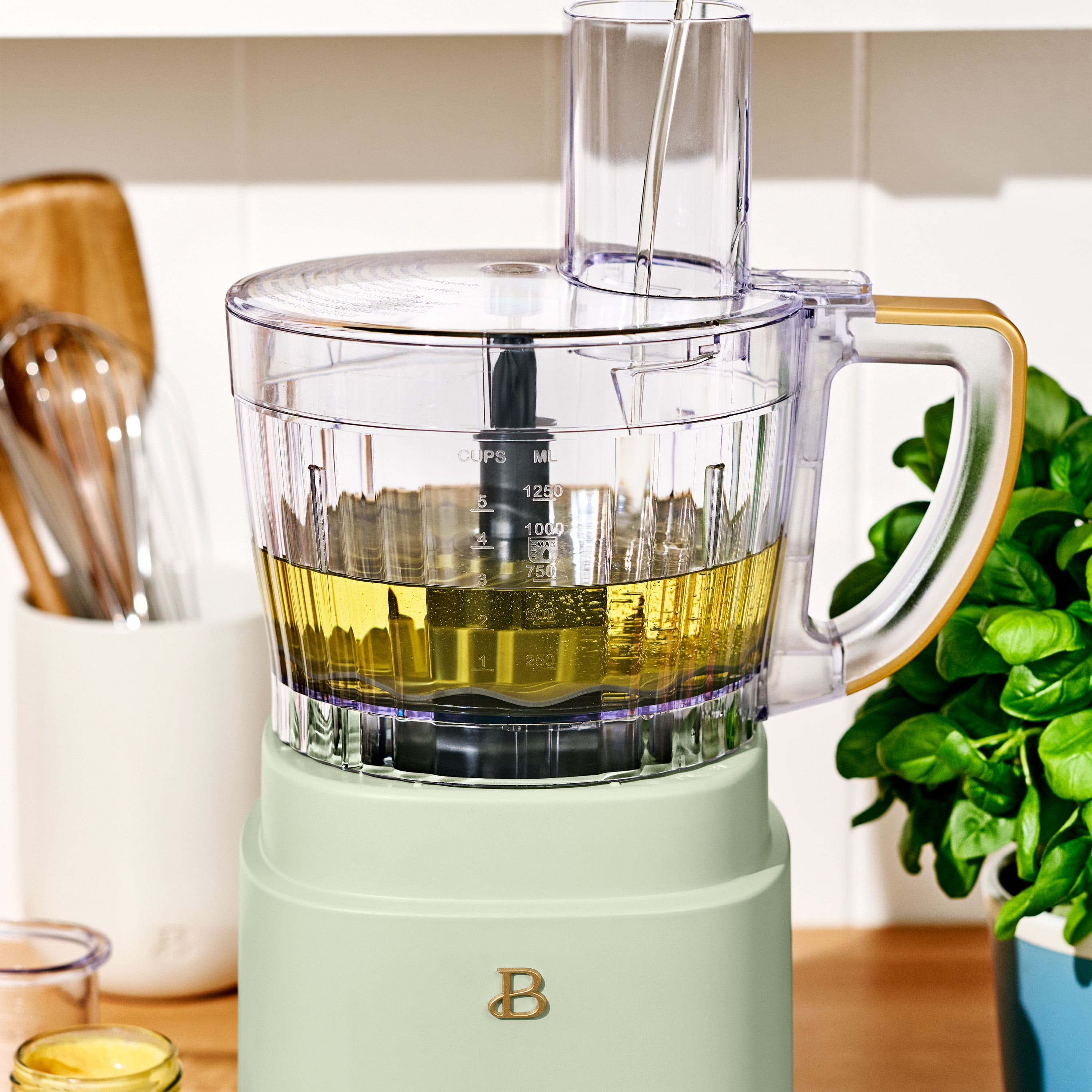 Beautiful 3-in-1 Kitchen System, Blender, Food Processor & Personal Blender, Sage Green by Drew Barrymore