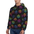 thumbnail image 3 of Sikiie Rainbow Snowflake Men's Hoodie, Essentials Hoodie, Sweatshirt, Pullover Hooded Sweatshirt for Men-Small, 3 of 7