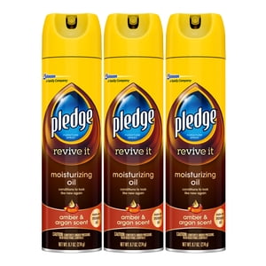 Pledge Moisturizing Oil Spray Amber & Argan 3-Pack