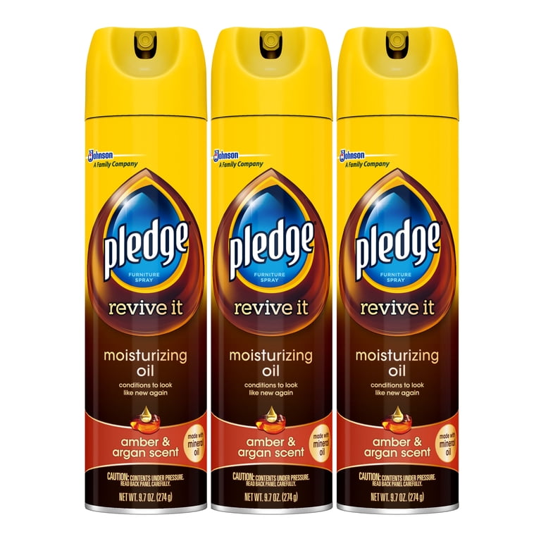 Pledge Moisturizing Oil Spray Amber & Argan 3-Pack photo 1