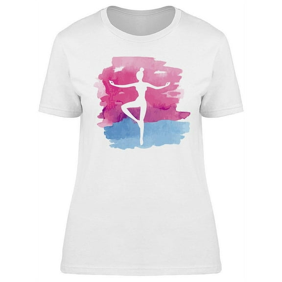 Abstract Pink Watercolor Ballet T-Shirt Women -Image by Shutterstock, Female Small