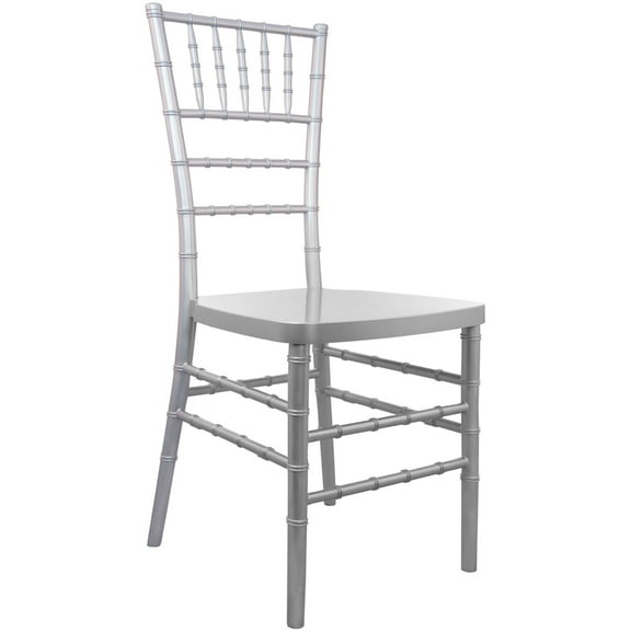 Emma   Oliver Silver Resin Chiavari Chair