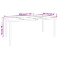 thumbnail image 5 of vidaXL 9 Piece Garden Dining Set Black Steel and Textilene, 5 of 5