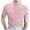 Pink, variant on Male Spring And Summer Knitted High Neck Short Sleeve Solid Color Pleated Round Neck Casual T Shirt Top Thick T Shirts for Men