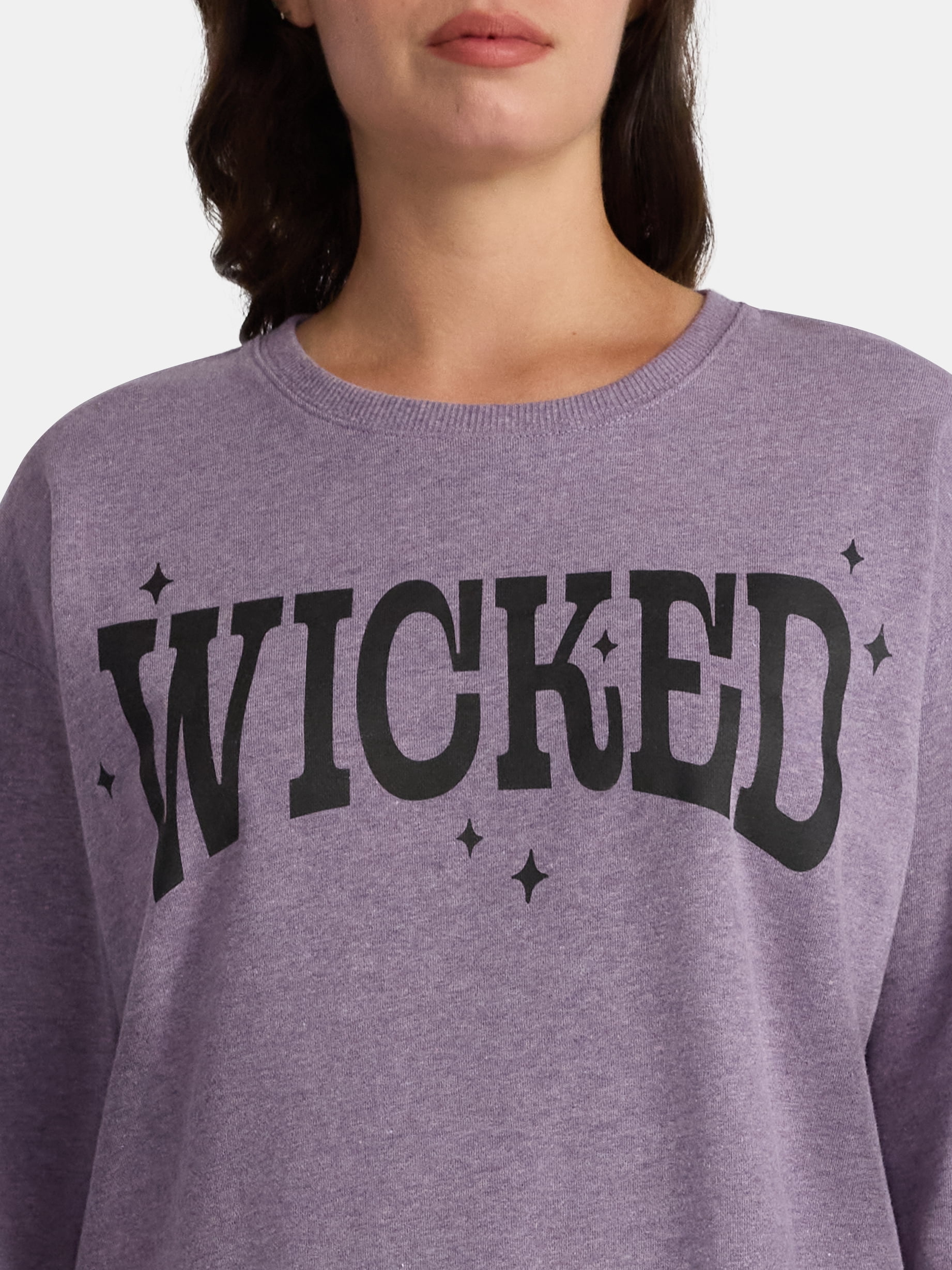 Women's Halloween Perfectly Wicked Graphic Fleece Sweatshirt from Way to Celebrate, Sizes S-3XL
