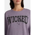 thumbnail image 4 of Women's Halloween Perfectly Wicked Graphic Fleece Sweatshirt from Way to Celebrate, Sizes S-3XL, 4 of 5