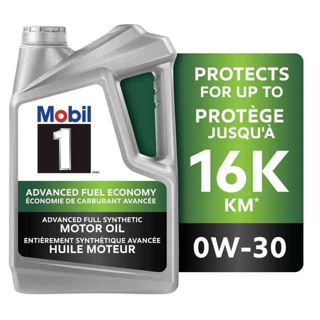 Mobil 1™ Advanced Fuel Economy Full Synthetic Motor Oil 0W-30, 4.73 L