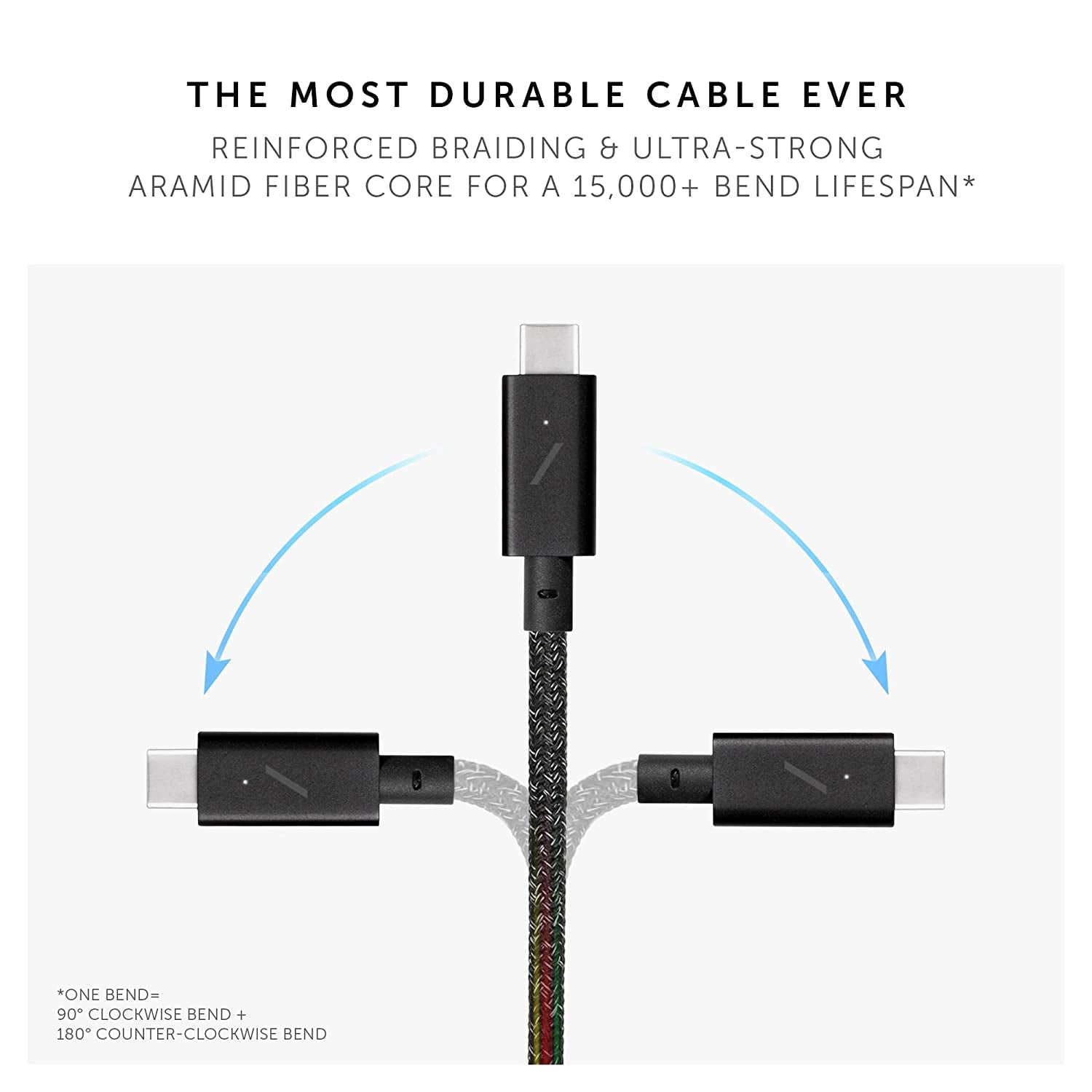 Native Union Belt Cable Pro - 240W USB Type C - 8ft Ultra-Strong Charging - Leather Strap (Cosmos)