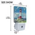thumbnail image 6 of WOBOGO Coastal Lighthouse LED Night Light 2 Pcs Set 0.5 Watt Wall Plug in Dusk to Dawn Automatic Switch Soft White Light, 6 of 7