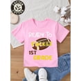 thumbnail image 1 of Kids' "READY TO TACKLE 1ST GRADE" Back - To - School & Football Graphic Soft Cotton Crew Neck Short Sleeve T - Shirt For Fall, 1 of 3