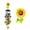 Blue-Purple Hummingbird, variant on Acrylic Hanging Wind Chime Outdoor Decoration, Sunflower or Hummingbird Style with Aluminum Tubes and Iron Bell for Garden Patio Balcony Decor