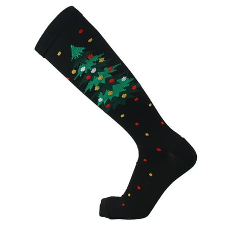 

Dadaria Long Socks for Women Unisex Adults Women Cartoon Christmas Print 3D Socks Warm Pressure Stockings G L/XL Women