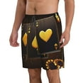thumbnail image 2 of KLL Casino Playing Cards Men's Casual Summer Beach Shorts Hawaiian Shorts with Pockets-Small, 2 of 5