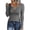 Dark Gray, variant on XFLWAM Women Casual Long Sleeve Tunic Tops V-Neck Criss Cross T Shirts Solid Color Ribbed Casual Tee Slim Fitted Fall Blouse Dark Gray L