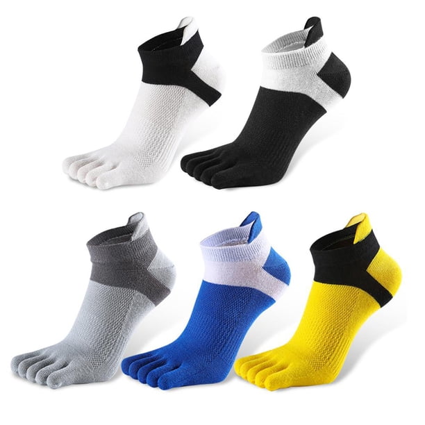 Juego De 5 Pares De Calcetines De Cinco Dedos, Calcetines Deportivos Para Correr, Transpirables Y Absorbentes Del Sudor, Calcetines Náuticos, Calcetines Con Punta Dividida Advancent AP005871-00