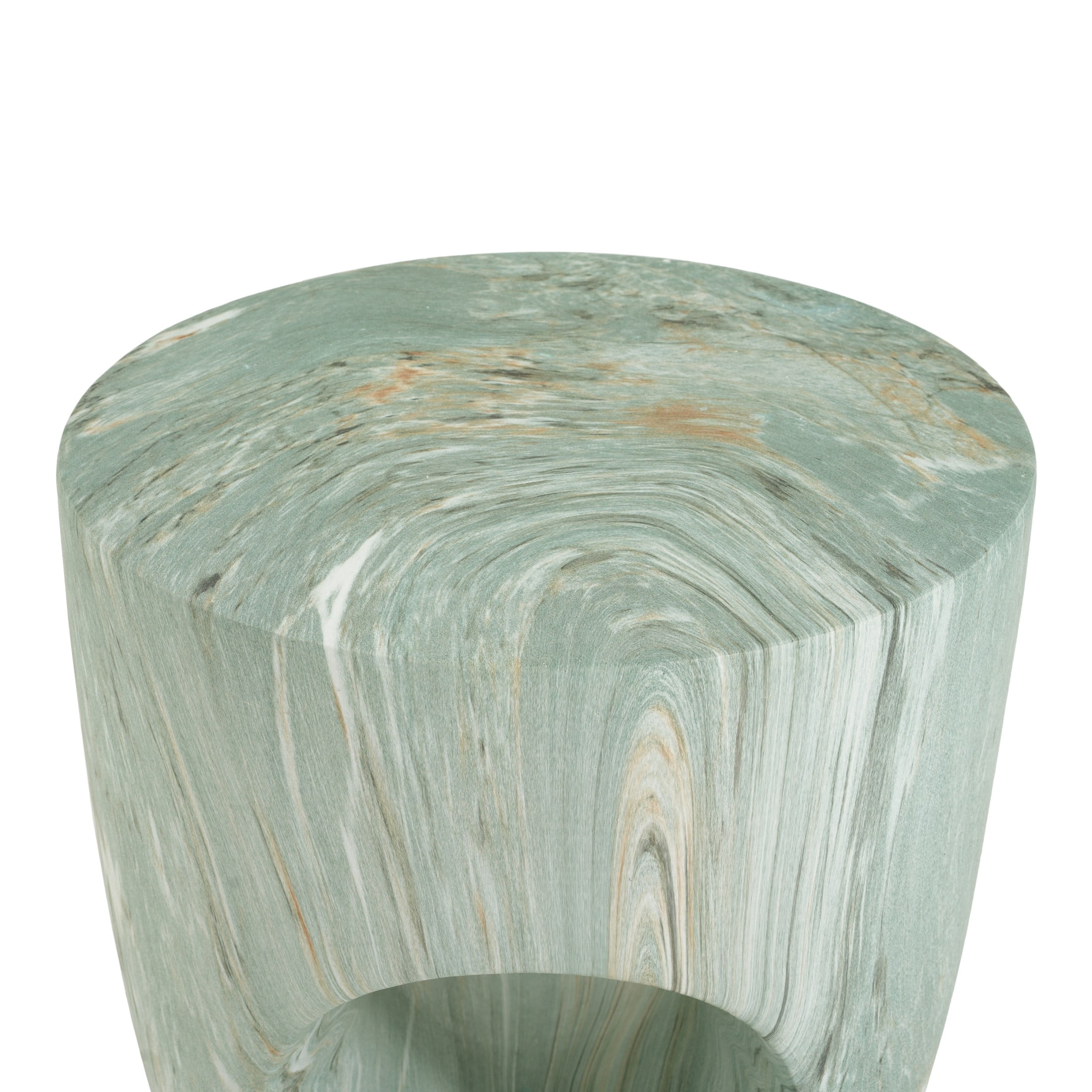 Christopher Knight Home 19.29" Modern Round Faux Marble Accent Side Table, Indoor Outdoor Use, Green