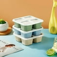 thumbnail image 4 of Biwat-3 Pack Contenants à Collation, Boîte à Lunch Bento en Silicone à 4 Compartiments avec Couvercles, Contenants à Collation Réutilisables pour Adultes Enfants Tout-Petits, Contenants de Stockage Alimentaire pour Travail Voyage, 4 of 4