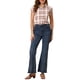 thumbnail image 2 of CAMISA DE BOTONES DE CUADROS CON CUELLO PUNTO Y MANGAS CORTAS PARA MUJERES INSPIRAR CHIC ROJO-BLANCO, 2 of 7