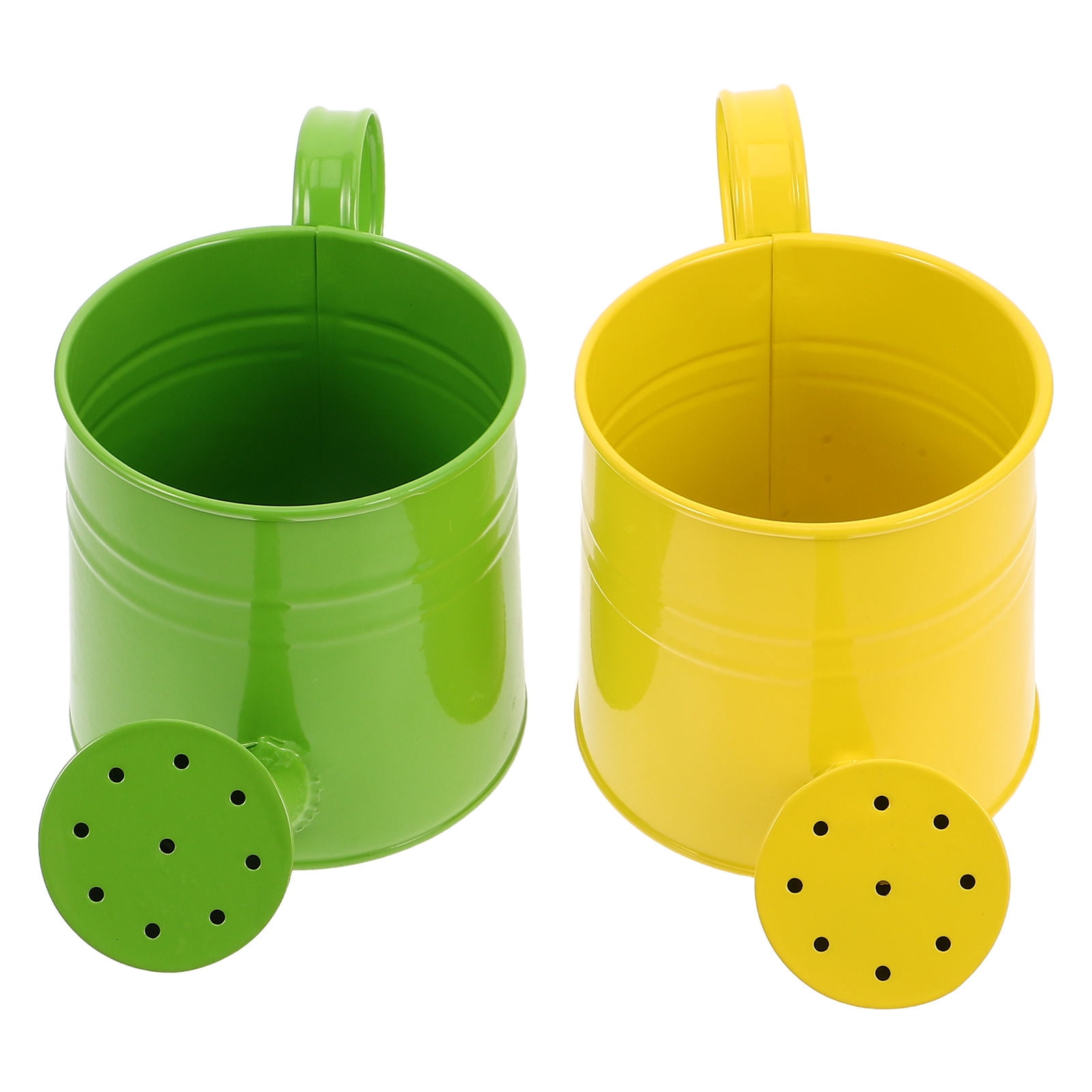 YSNOOWE 2Pcs Unique Candy Color Metal Flower Watering Cans Indoor Outdoor Garden Use