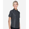 thumbnail image 2 of Harriton M580W Women's Key West Short Sleeve Performance Staff Shirt-Dark Charcoal-S, 2 of 3