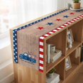 thumbnail image 6 of Table Runners 72 Inches Long Dress Scarves, Independence Day Farmhouse Kitchen Table Runner, Coffee Tablerunners, Gnomes Truck Star Flag Wooden Grain 16x72 Inch, 6 of 9