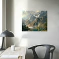 thumbnail image 4 of Autua Mountain Lake Waterfall Canvas Wall Art Living Room Decor 16x12in, 4 of 6