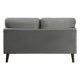 thumbnail image 4 of OakvillePark Claire Velvet Fabric Upholstered Living Room Loveseat, Gray, 4 of 6