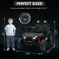 thumbnail image 6 of M optimized 24V 2 Seater Ride On Car, Off-Road UTV for Kids w/Metal Frame, 20 Inch Wide Seat, 400W Electric Vehicle Toy Car w/Pop Music, 3 Speeds for Boys and Girls, 6 of 7