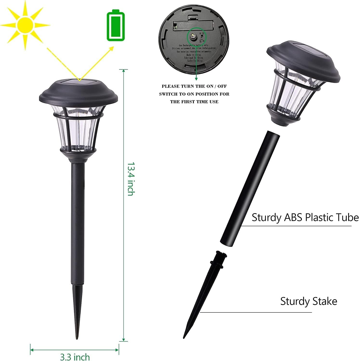 MAGGIFT Solar Pathway Lights Outdoor, Halloween Decorations, IP65 Waterproof, LED Garden Landscape Lighting for Yard Patio Walkway Driveway, 8 Pack