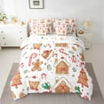 thumbnail image 2 of Castle Fairy Kids Gingerbread Man House 7-Piece Bedding Comforter Set,Merry Christmas King Bedding Sets,Festival Xmas Ultra Soft Bed Sheets,Super Cozy Room Decor, 2 of 8