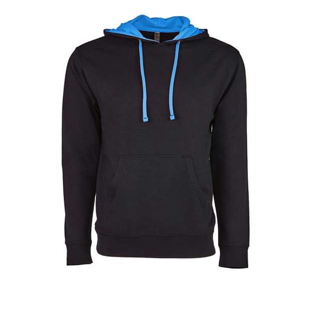 Next Level Apparel French Terry Pullover Hoody (9301) Negro/Turquesa, 3XL Ropa de siguiente nivel 9301