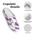 thumbnail image 5 of Lsque Orchids Flowers Pattern Womens Comfort Cotton on Scuff With Memory Foam and Anti-skid Sole Slipper-35/36, 5 of 7