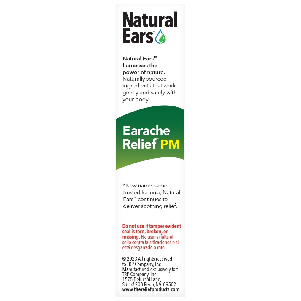 The Relief Products, Natural Ears,  Earache Relief Ear Drops, 1 Count, 0.33 oz