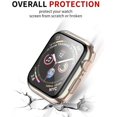thumbnail image 5 of Estuche compatible con Apple i Watch Series 1/2/3/4/31 con protector de pantalla de vidrio templado incorporado - Estuche rígido para PC con protección integral (Milan King) 42 mm, 5 of 5