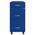 thumbnail image 2 of Space Solutions 18 Inch Wide 3 Drawer Mobile Organizer Cabinet for Office, Blue, 2 of 7