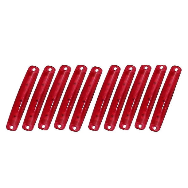 10 luces LED para rueda de coche, luces de roca, color rojo