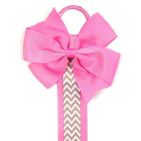 Wrapables Hair Clip And Hair Bow Holder Hot Pink Chevron