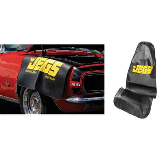 JEGS 65012K Seat Cover & Fender Cover Kit Includes (1) Seat Cover 555