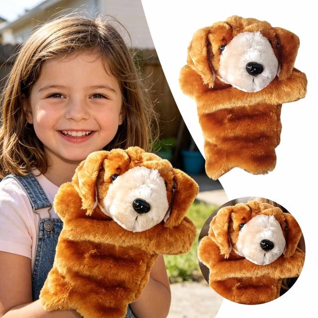 Outdor Marionnette à Main pour Enfants Marionnette Douce avec Doigts Réalistes et Prise Douce pour Jeu Interactif Narration Éducative Parfaite pour le Jeu Imaginatif