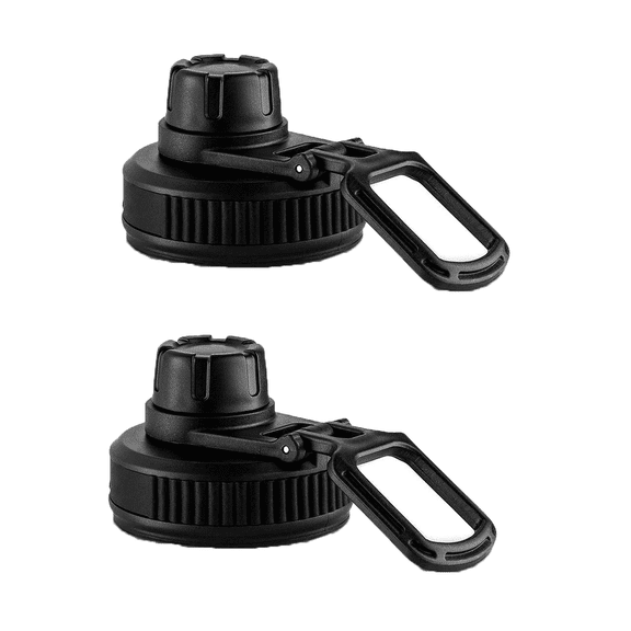 2 Pack Replacement Water Bottle Lid for 2.28 Inch Wide Mouth Bottles, Leakproof Spout Lid with Handle,One Hand Drinking Replacement Lid for Sports, Gym, Travel and Outdoor Use