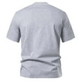 thumbnail image 4 of YLSDY Men's Cotton T Shirt Short Sleeve Athletic Tee Base Layer Top Moisture Wicking Temperature Regulating Mock Neck Shirts Gray M, 4 of 4