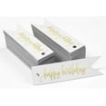 thumbnail image 2 of Inkdotpot Gold Foil Paper Hang Tags Happy Birthday Favor Tags 50 Pieces, 2 of 6