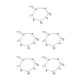 thumbnail image 3 of Tobilleras Sonducket Trébol Joyería de pie ajustable con campana plata 5Conjunto, 3 of 6